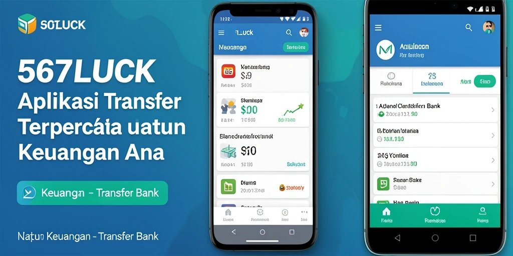 Antarmuka aplikasi Transfer Bank 567LUCK yang sederhana dan mudah digunakan.