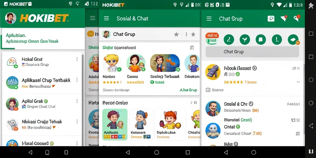 Tampilan antarmuka HOKIBET yang intuitif untuk chat grup.