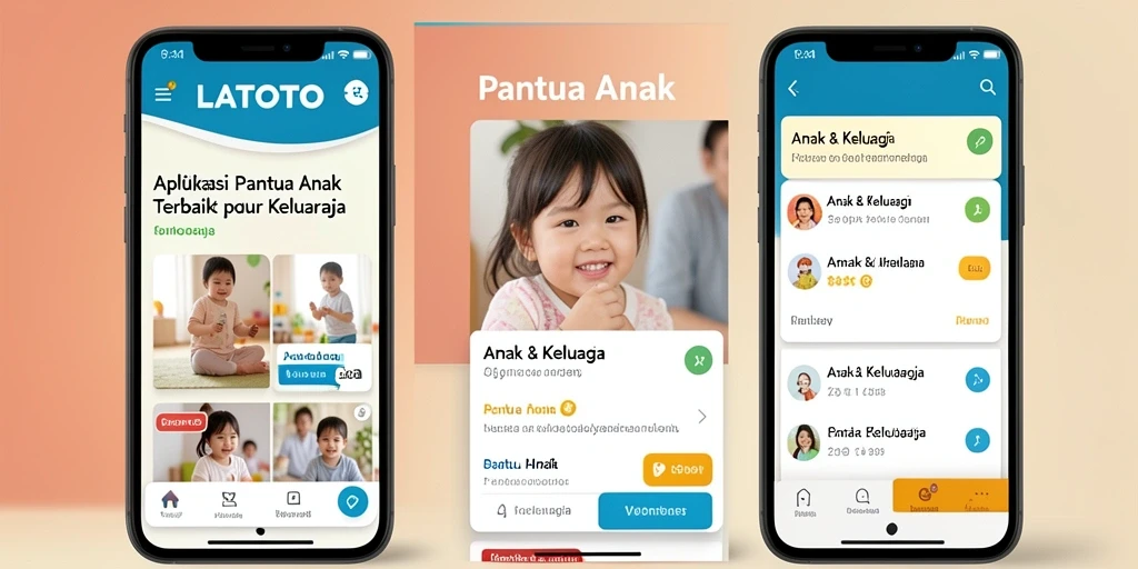 Antarmuka LATOTO yang sederhana dan fungsional untuk Pantau Anak.