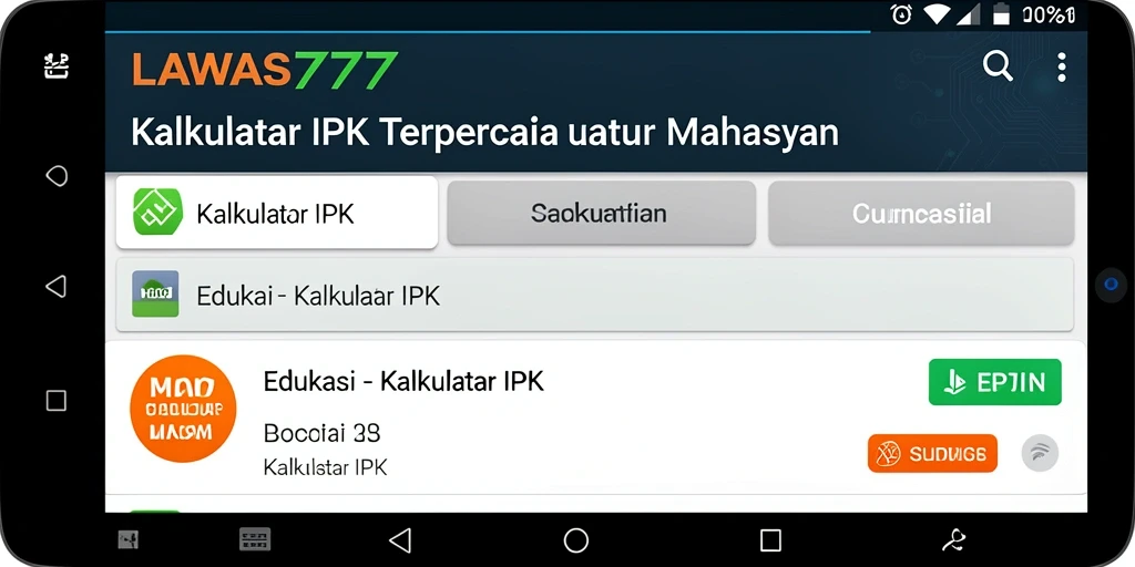 Antarmuka sederhana LAWAS777 untuk menghitung IPK dengan mudah.