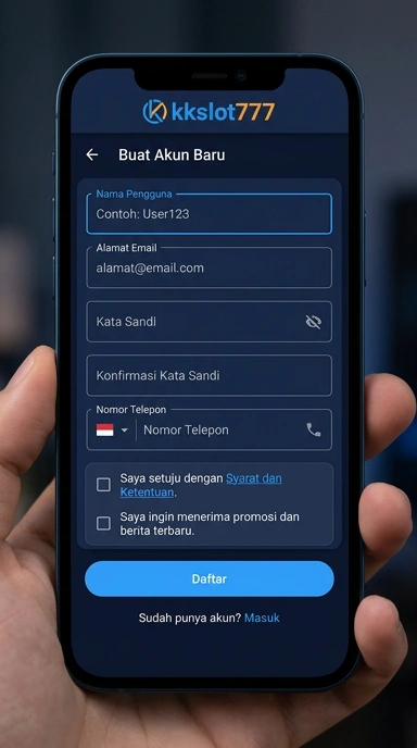 Panduan Registrasi Akun Baru kkslot777 untuk Android